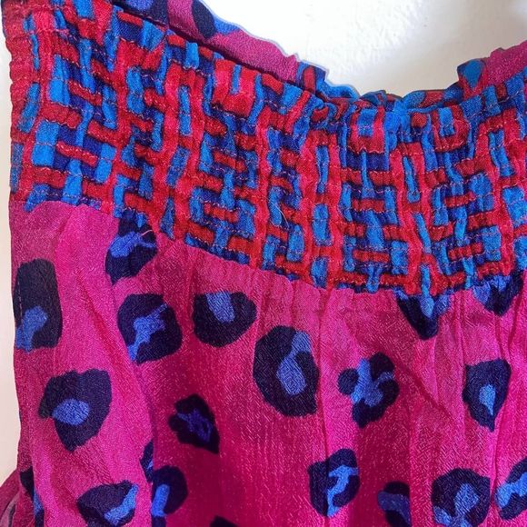 Anthropologie blue and pink Leopard Print Tank Top! - Picture 2 of 10